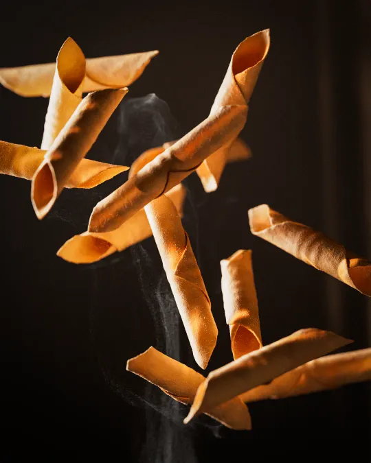 Cinematic 3D render of fresh pasta. Maya, V-Ray, Photoshop.